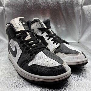 Size 9 Nike Air Jordan 1 Mid SE Homage Black White Mens Sneaker Shoes DR0501-101